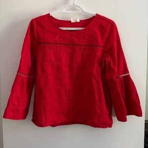 Gap red eyelet shirt